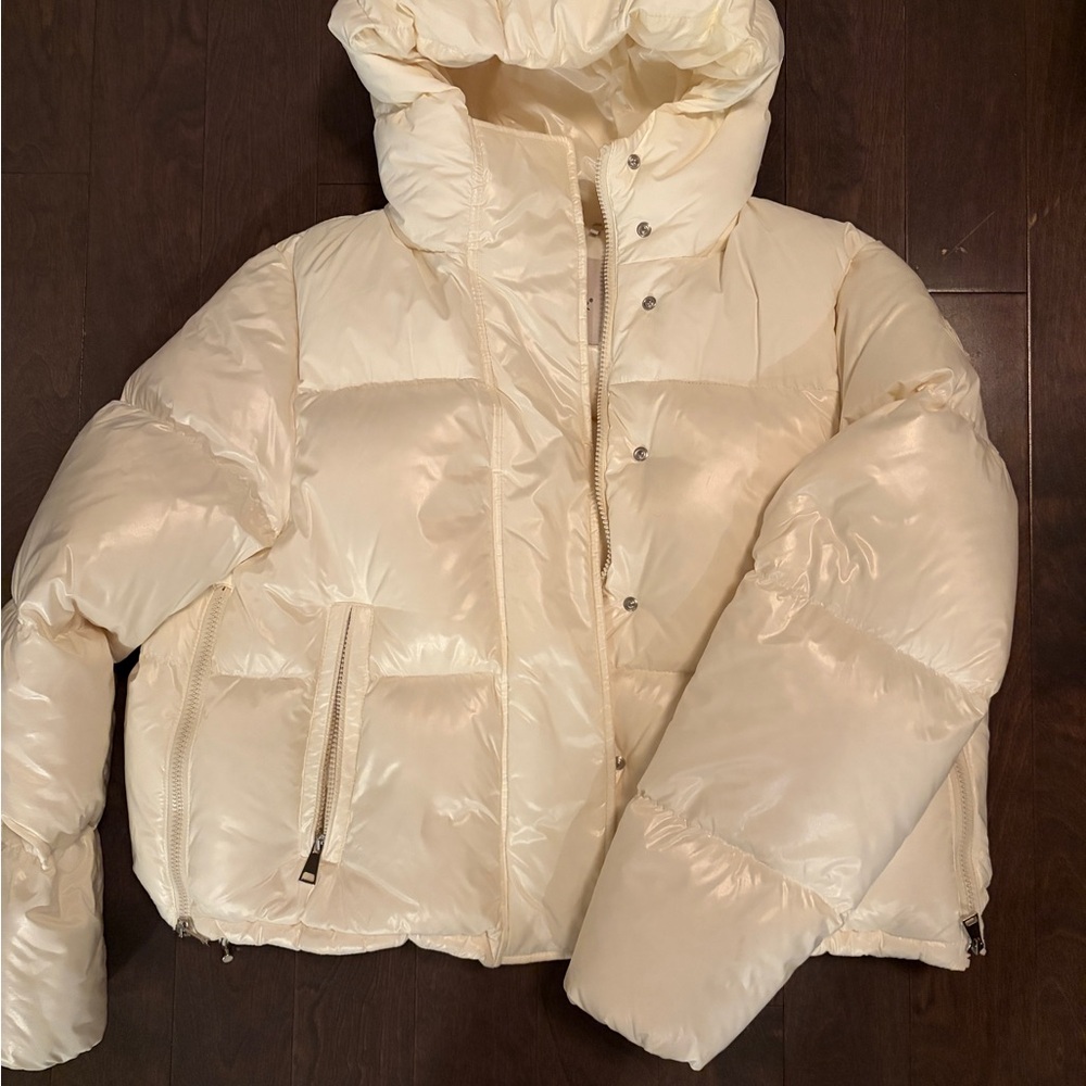 Moncler Pearl White Puffer Jacket